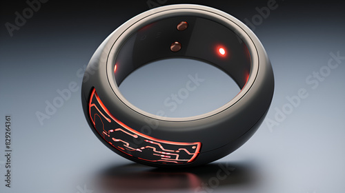 Fashion Titanium Steel Rotate Men's Rings Black Color Rings For Gifts Jewelry Good Quality photo