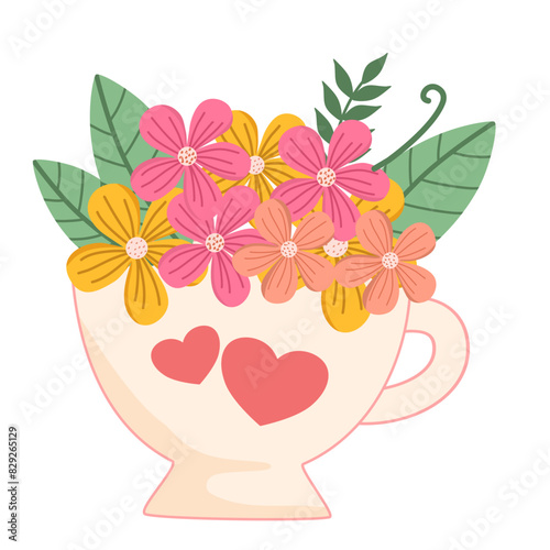 Wallpaper Mural Spring flower illustration Torontodigital.ca