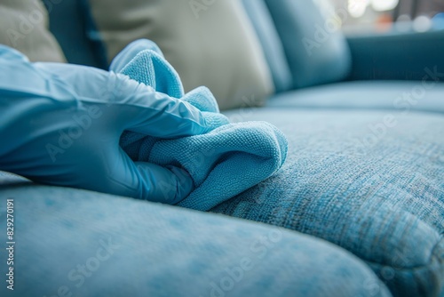 Professional upholstery cleaning for textile sofas using extraction method Recommended for spring or regular maintenance