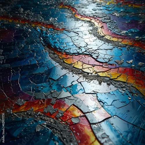Abstract Cracked Paint Texture