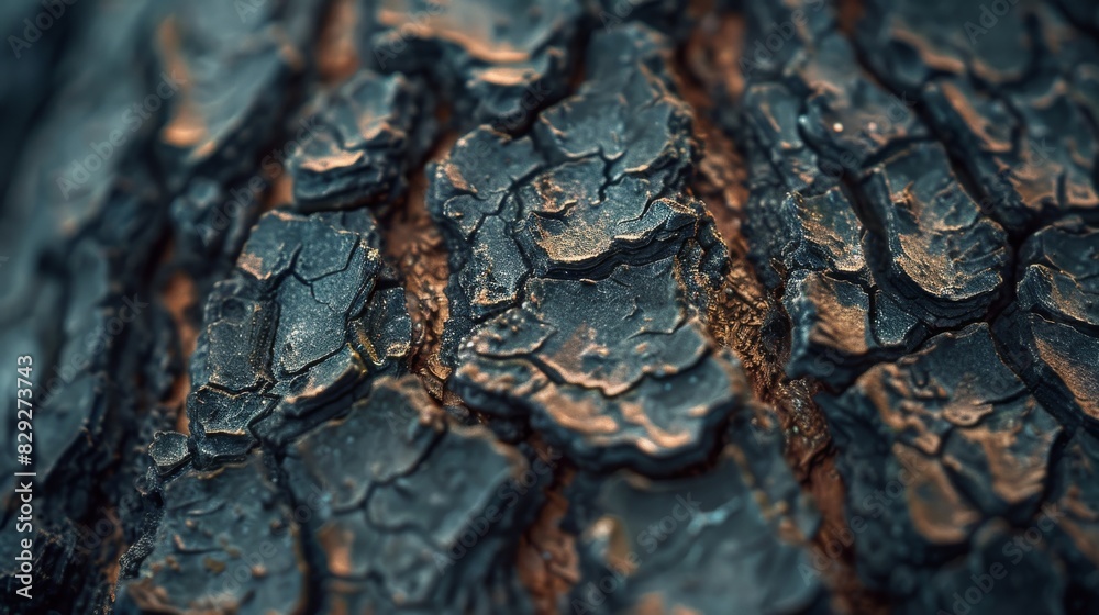 A macro shot of rough tree bark with unique patterns and natural imperfections. A macro shot of rough tree bark with unique patterns and natural imperfections.