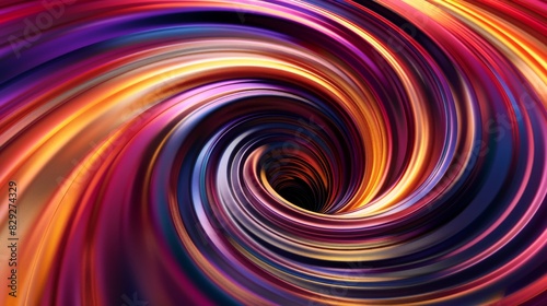  A vibrant, abstract swirl of colors creates a hypnotic spiral effect