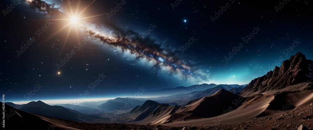 Fototapeta premium Universe Comet Tail Brush Photoshop brush representing
