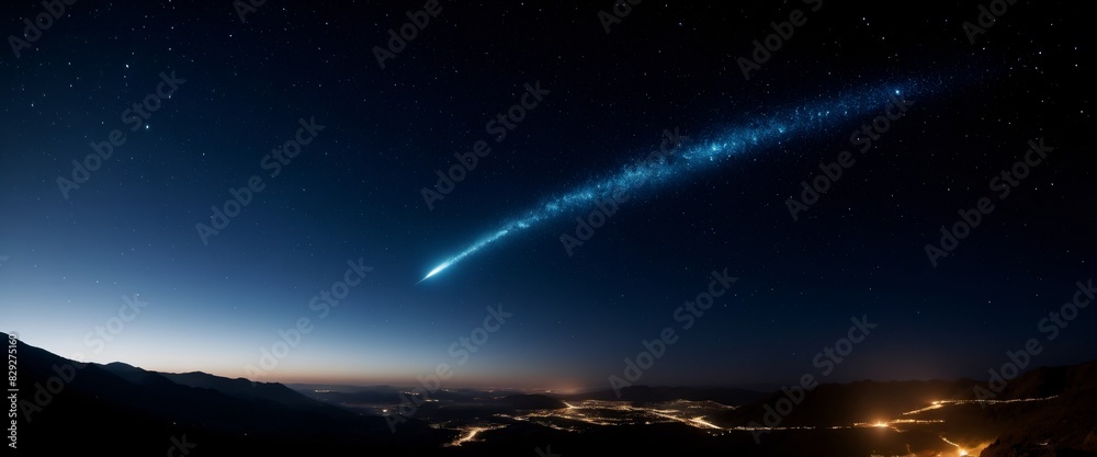 Universe Comet Tail A comet streaking across