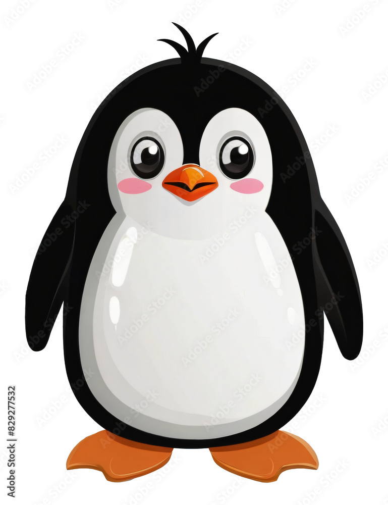 Fototapeta premium penguin with Iceland