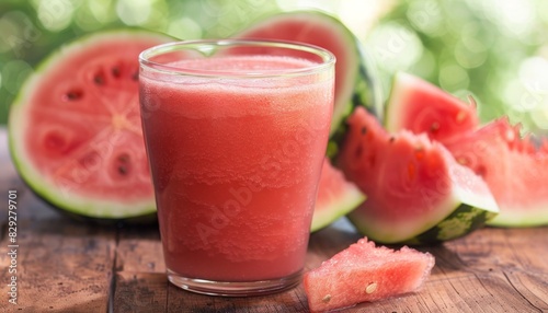 Smoothie made with watermelon