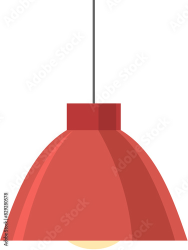 Red ceiling lamp