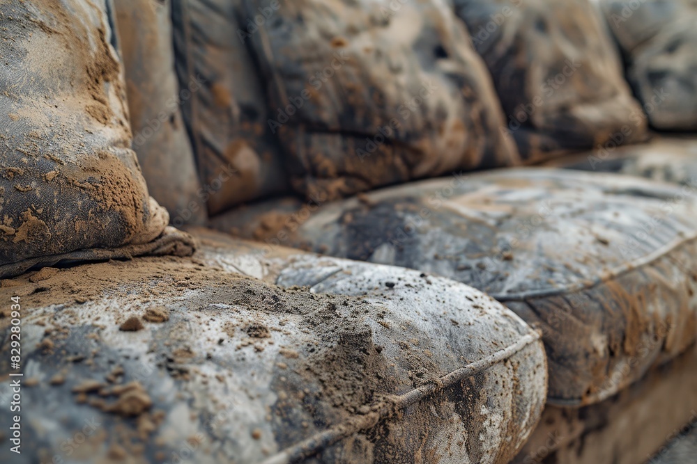 Stained sofa in need of cleaning Stained sofa in need of cleaning