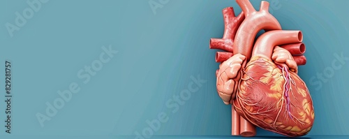 Congestive heart failure flat design front view medical illustration animation vivid photo