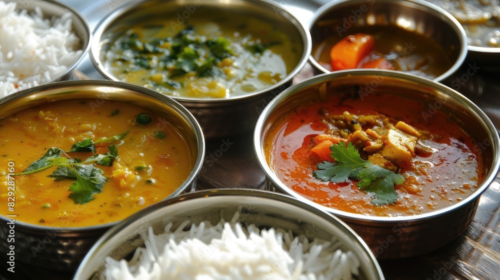 Rice and curry are part of the meal Rice and curry are part of the meal