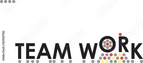 Teamwork Logo design. O and R Upping from Team members support. company teamwork logo for any kind of graphic design.