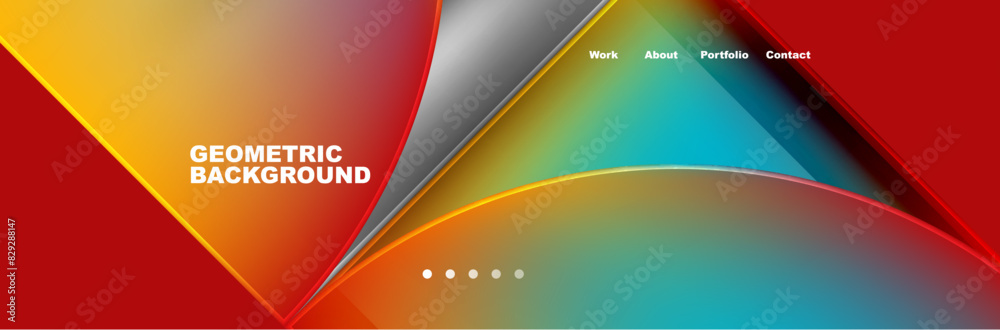 Round triangles and squares web site page template. Vector Illustration For Wallpaper, Banner, Background, Card, Book Illustration, landing page Round triangles and squares web site page template. Vector Illustration For Wallpaper, Banner, Background, Card, Book Illustration, landing page