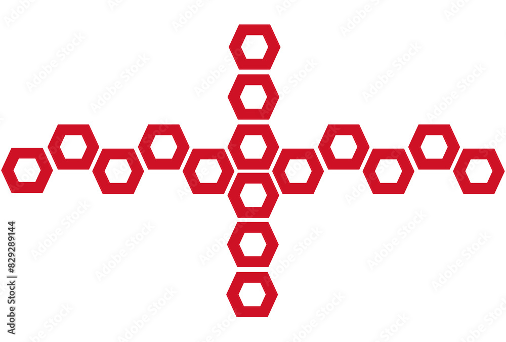 Flag of World Nation With Hexagonal Shape Flag of World Nation With Hexagonal Shape