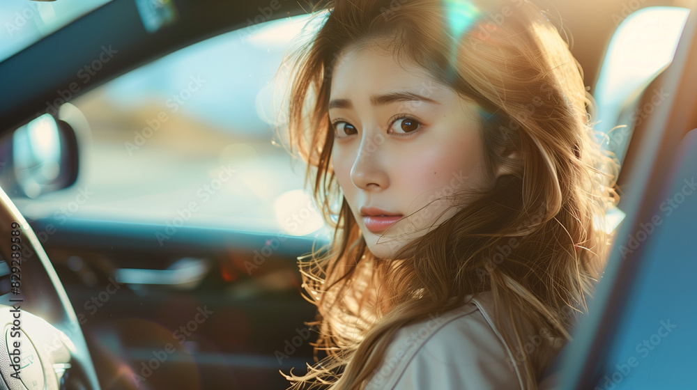 a woman on a drive
a woman on a drive
