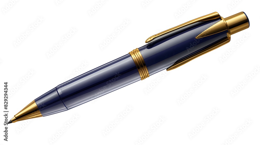 Naklejka premium Ballpoint pen, designed for smooth writing, isolated on transparent background.
