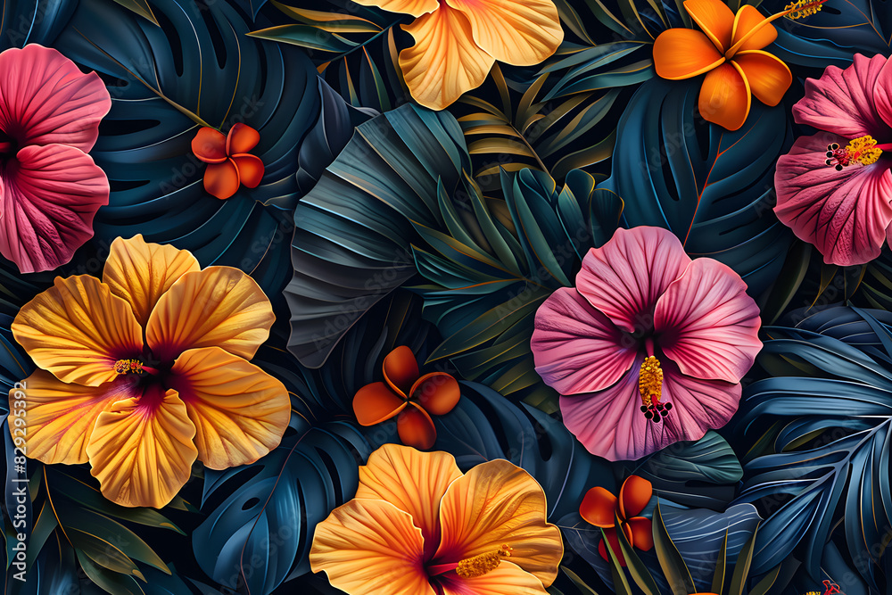Summer Hibiscus Pattern Summer Hibiscus Pattern