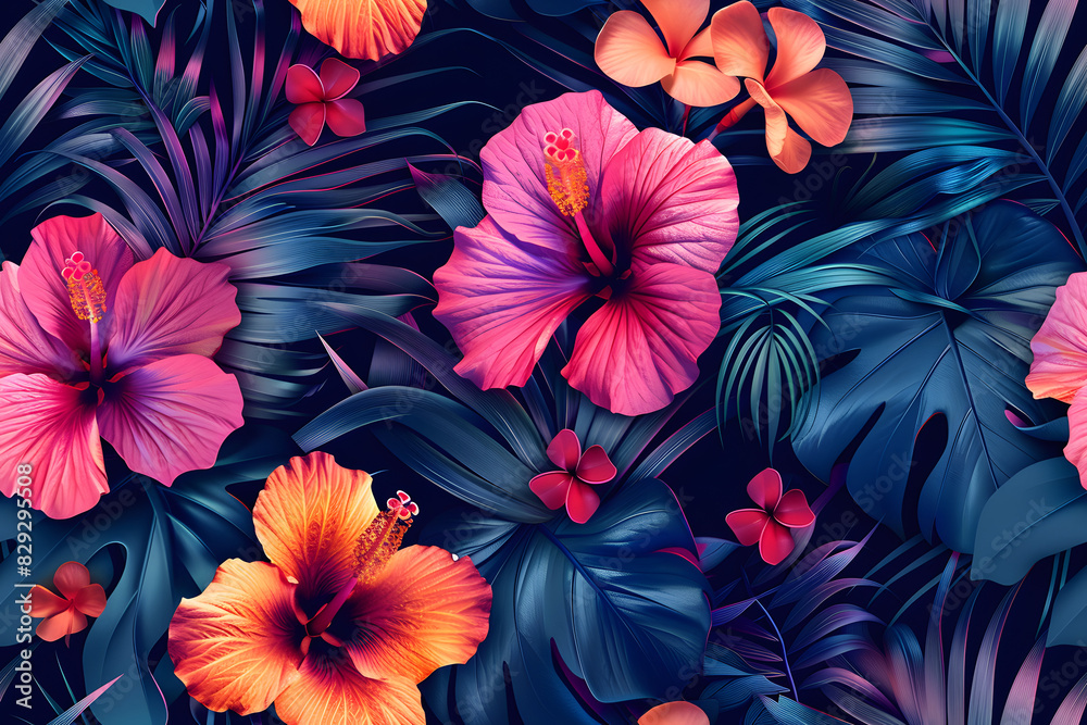 Summer Hibiscus Pattern Summer Hibiscus Pattern