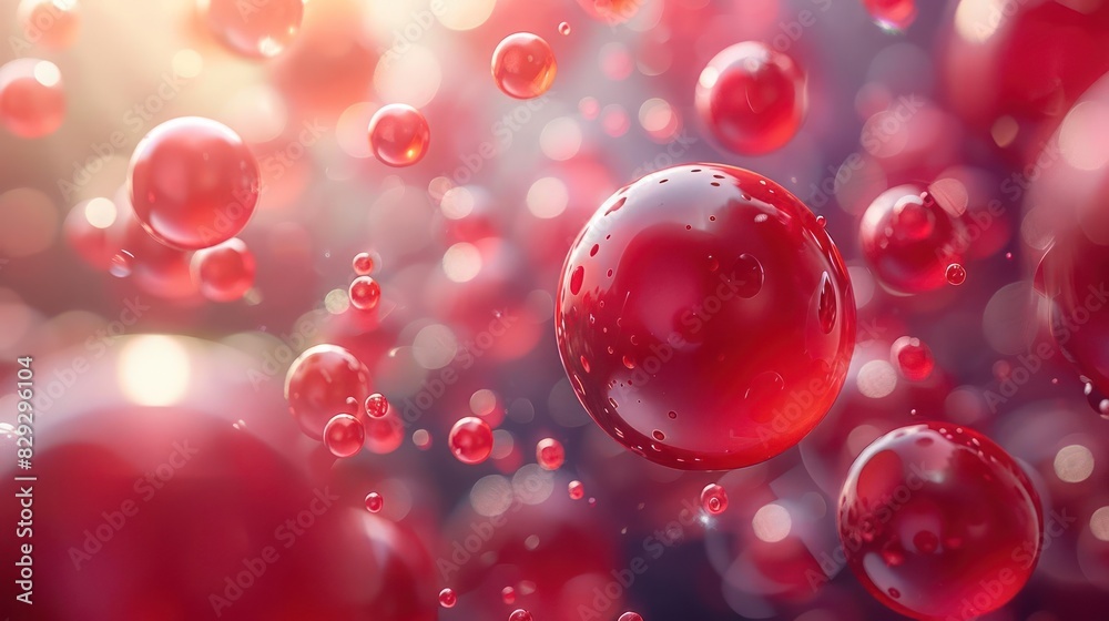 Intimate Textures of Bubbles in a Vibrant Red Medium Intimate Textures of Bubbles in a Vibrant Red Medium