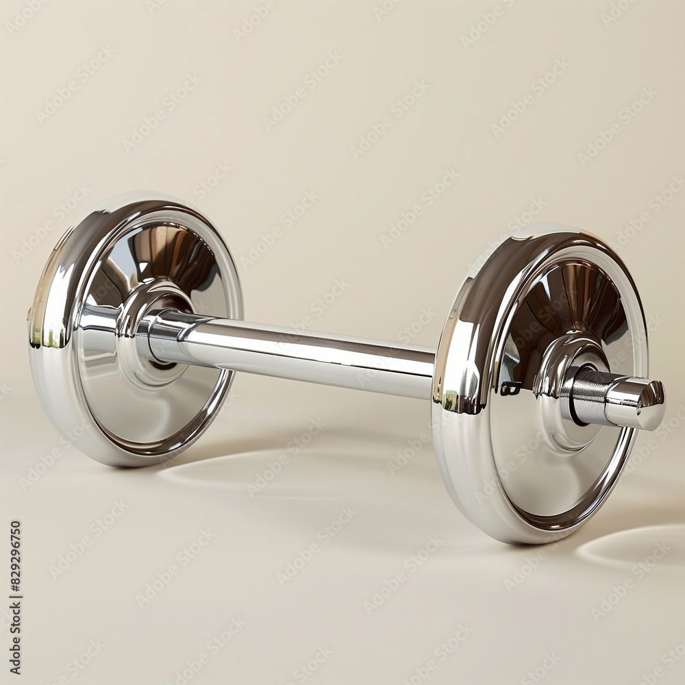 Obraz premium Ab Wheel Made of Durable Plastic with a Sleek Chrome Finish