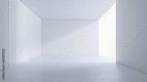 Abstract setting with a pristine white empty area and a seamless background .