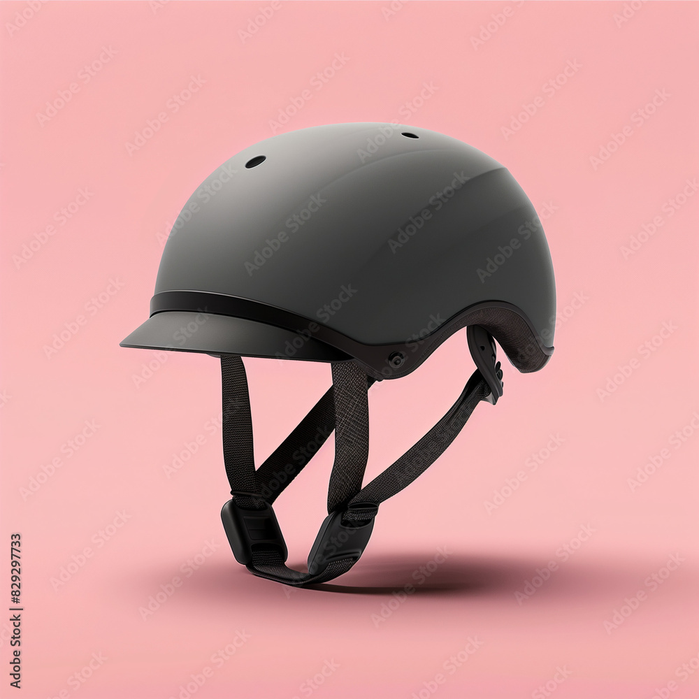 Fototapeta premium Bicycle Helmet Crafted from Impact-Resistant Materials with Adjustable Straps