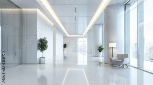 Clean and pristine white walls in an empty room  offering a blank canvas for creative projects and design concepts.