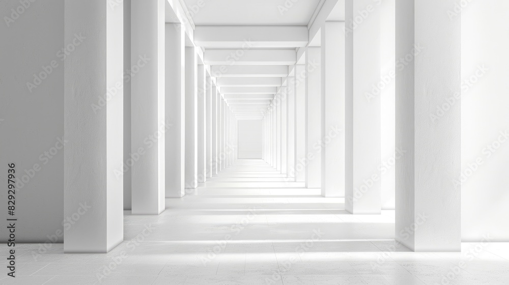 Obraz premium Clean white space with a large empty area and a smooth background.