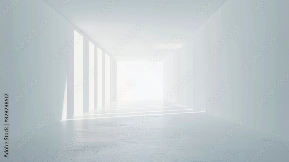 Fototapeta premium Clean white space with a large empty area and a smooth background.