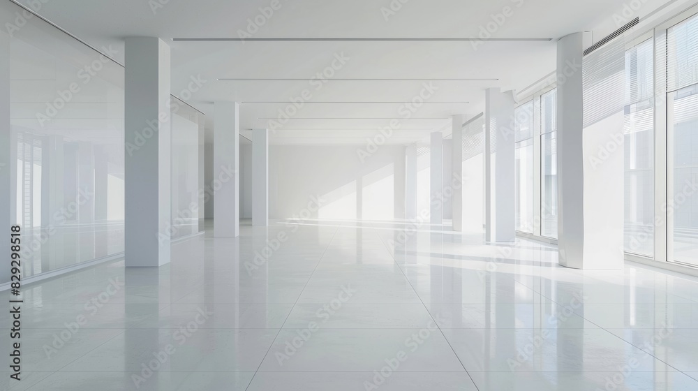 Expansive white space with a clean backdrop, ideal for modern and minimalist themes.