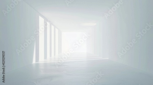 Clean white space with a large empty area and a smooth background.