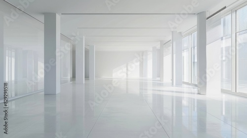 Expansive white space with a clean backdrop  ideal for modern and minimalist themes.