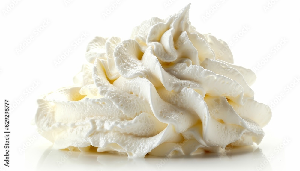 White background with isolated whipped cream White background with isolated whipped cream