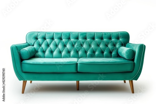 White background with isolated sofa and clipping path photo