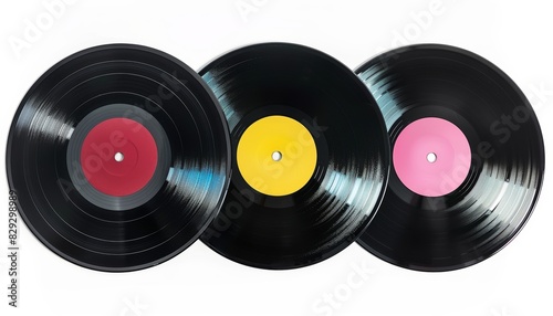 White background with vinyl records only