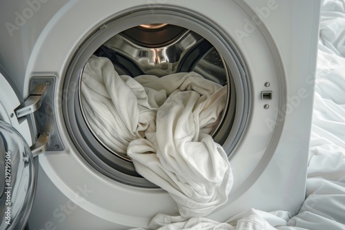 White clothes in washing machine