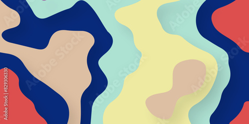 Background in paper style. Abstract colored background. - Illustration