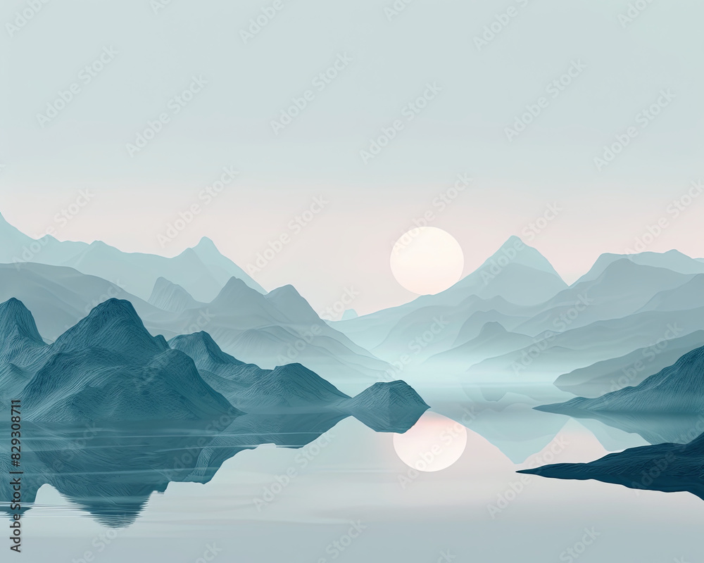 A calm, minimalist style view. A calm, minimalist style view.