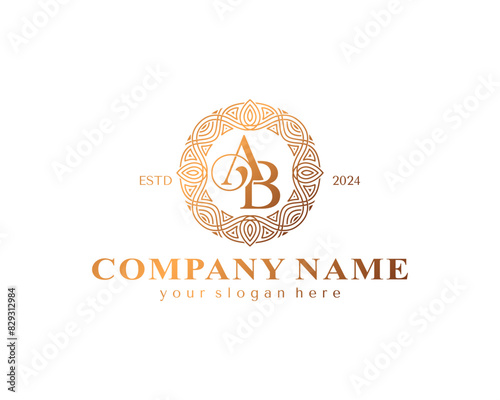AB logo. BA letter logo template elements. personal monogram. Vector elegant logo. letter AB logo design