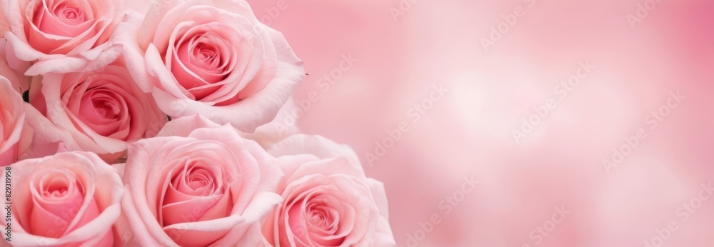 Beautiful Roses with Bokeh Background. Beautiful background of roses for banners, posters, social media and wall decorations.