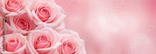 Beautiful Roses with Bokeh Background. Beautiful background of roses for banners  posters  social media and wall decorations.
