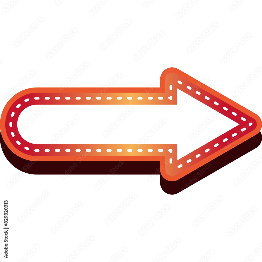 Fototapeta premium Arrow Neon Signage