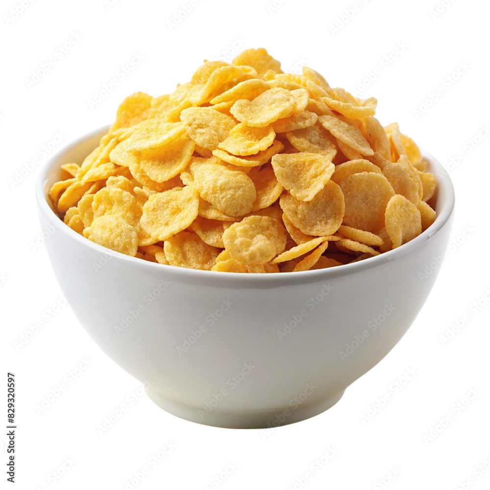 A bowl of Cheerios on transparent background A bowl of Cheerios on transparent background