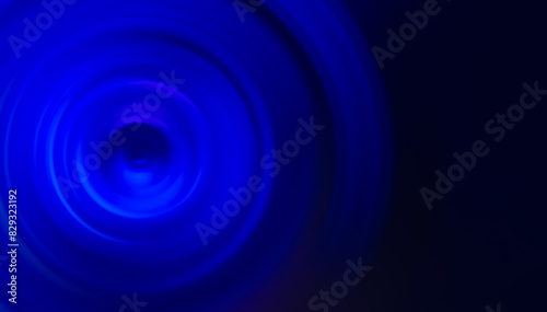 dark blue circle ripple pattern capillary wave top view swirl smooth texture abstract background with blank space