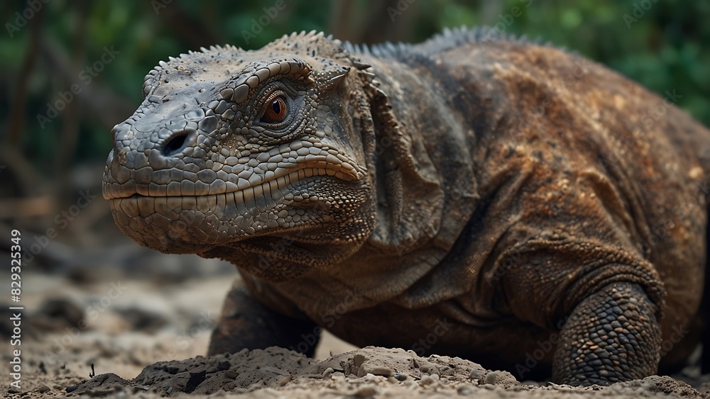portrait of a Komodo dragon during the day portrait of a Komodo dragon during the day