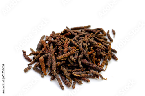 Dried long pepper or Indian long pepper