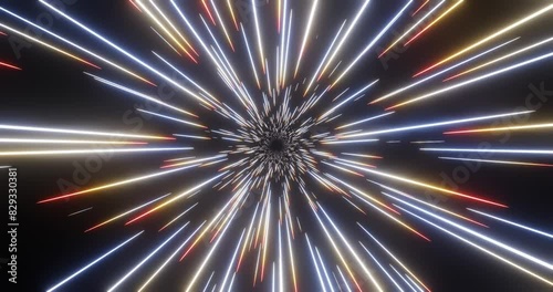 Effect of light space jump through the stars