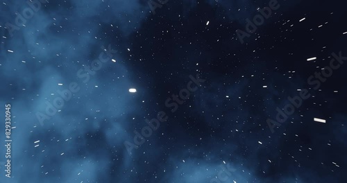 Looping animation of flying through the stars in outer space