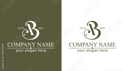 AB logo. BA letter logo template elements. personal monogram. Vector elegant logo. letter AB logo design
