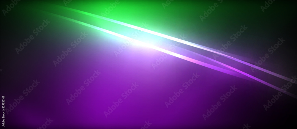 Neon glowing circle rays, light round lines in the dark, planet style neon wave lines. Energetic electric concept design for wallpaper, banner, background Neon glowing circle rays, light round lines in the dark, planet style neon wave lines. Energetic electric concept design for wallpaper, banner, background