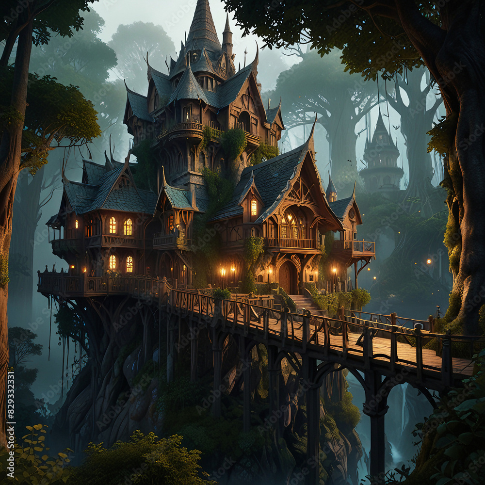 Obraz premium castle in the night
